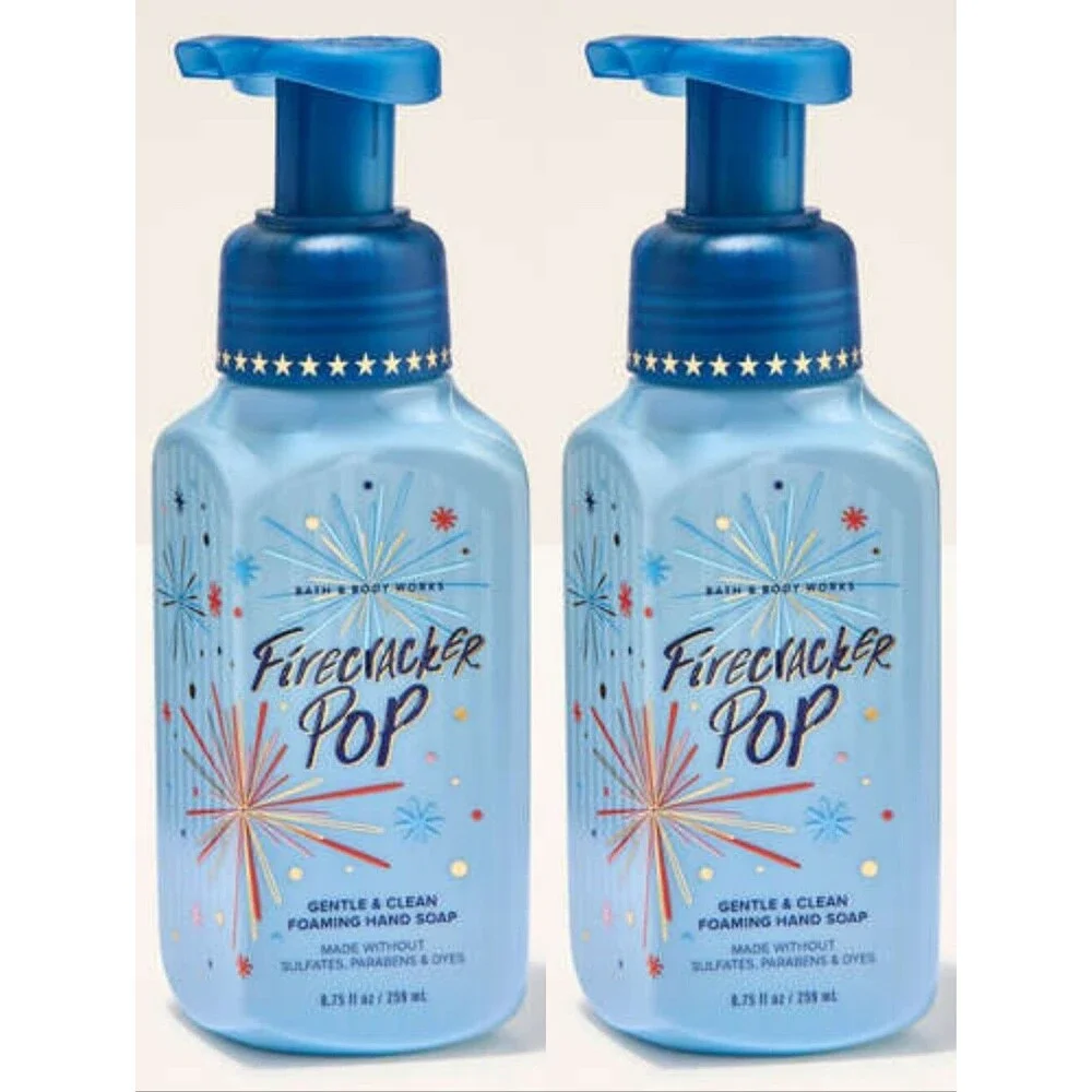 Bath & Body Works Firecracker Pop Foaming Hand Soap Set of 2 New RARE
